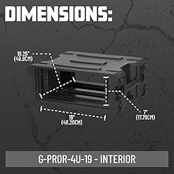 Gator G-PROR-4U-19 Pro Series Rolling Rack Case