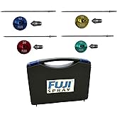 Fuji Spray 5100-2,4,5 and 6 Air Cap Set for T-Model Spray Gun Bundle | 5137 carrying case, Ideal for larger surfaces, (5 items)