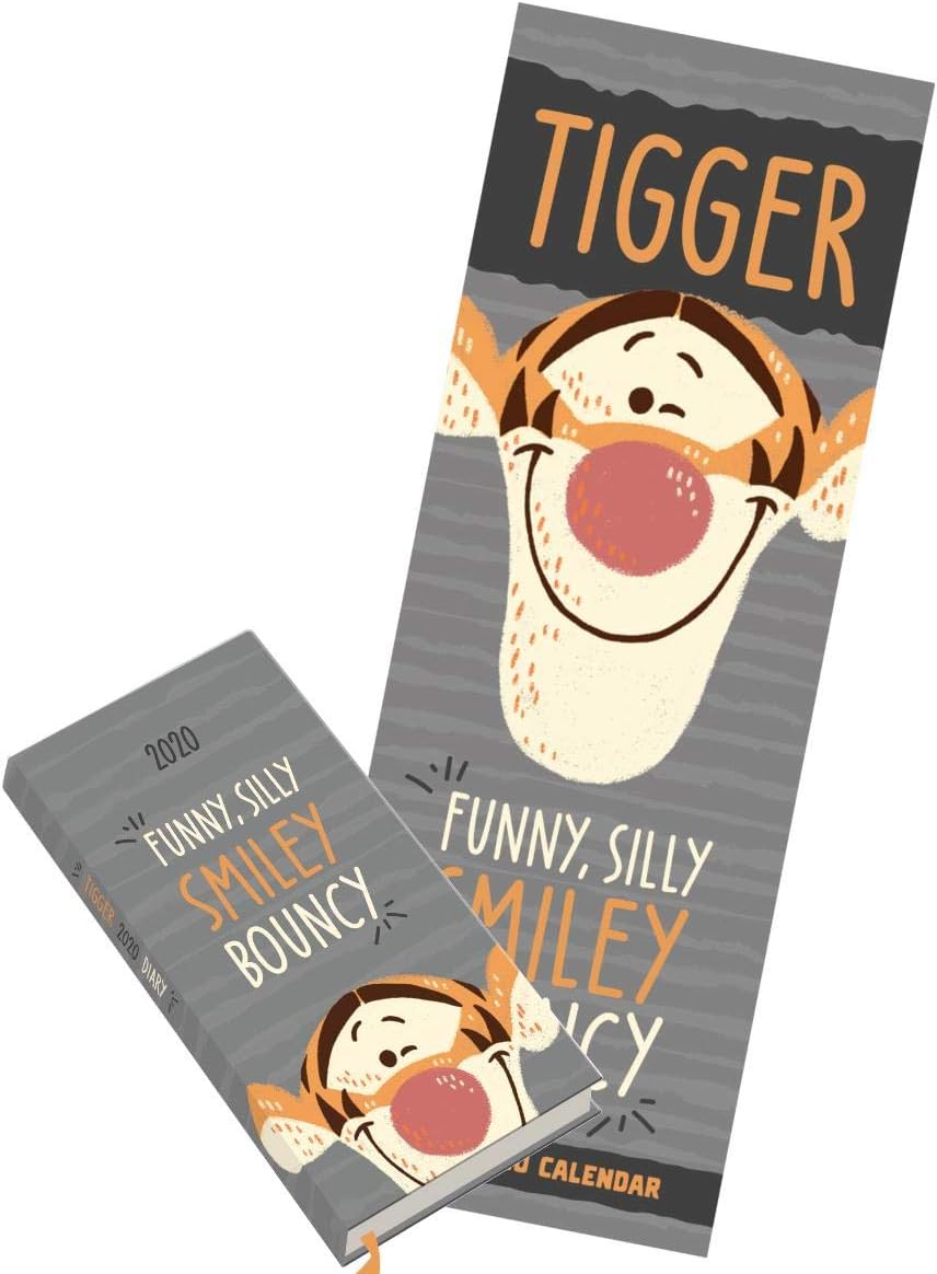 Tigger Wall Calendar & Diary 2020 Gift Pack with Organisational Stickers