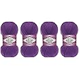 55% Cotton 45% Acrylic Yarn Alize Cotton Gold Thread Crochet Hand Knitting Art Lot of 4skn 400 gr 1444 yds (44-Purple)