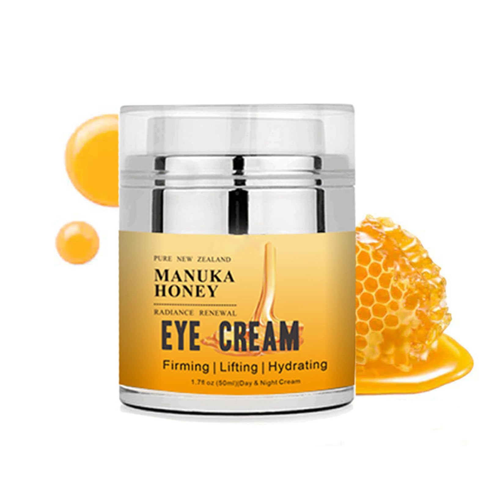 Manuka Honey Eye Cream Anti-aging Eye Cream for Dark Circles and Puffiness Fades Fine Lines Lifting and Firming Anti-wrinkle Under Eye Cream 50ml