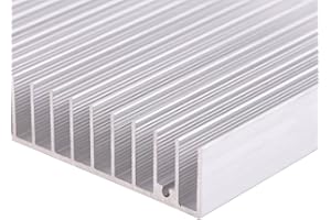 Naroote Aluminum Heat Sink, Cooling Fin with Good Thermal Conductivity, 100x100x18mm Heat Dissipation Device for Computer Pow