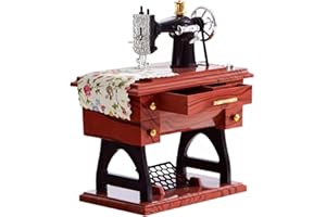 Mini Sewing Machine Clockwork Music Box Retro Vintage Table Home Decorations