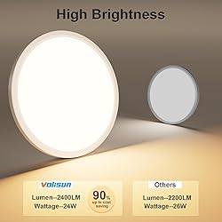 VOLISUN 12 inch 5 CCT LED Flush Mount Ceiling