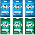 Assorted Cooling Eclipse Chewy Mints total of 6 Pack - Spearmint & Peppermint Refreshing Powerful Fresh Breath Candy 1.6 Oz each (3 Peppermint & 3 Spearmint, Pack of 6)