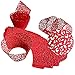 GOLF 100Pcs Christmas Cupcake Wrappers Artistic Bake Cake Paper Filigree Little Vine Lace Laser Cut Liner Baking Cup Wraps Muffin CaseTrays for Wedding Party Birthday Decoration (Red)