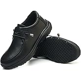 TEYTAP Non Slip Work Shoes for Men Women Chef Kitchen Restaurant Food Service Waterproof Lightweight Comfortable Slip on Loafers