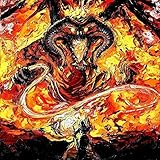 van Gogh Never Passed Wall Art Print Balrog Vs Gandalf fantasy Artwork by Aja Tolkien LOTR choose size and type of paper
