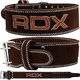 RDX Cow Hide Leather Gym Weight Lifting Belt Training Nubuck Powerlifting Back Support Fitness Bodybuilding
