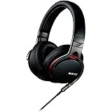 ソニー SONY ヘッドホン MDR-1A : ハイレゾ対応 密閉型 折りたたみ式 ケーブル着脱式/バランス接続対応 リモコン・マイク付き ブラック MDR-1A B