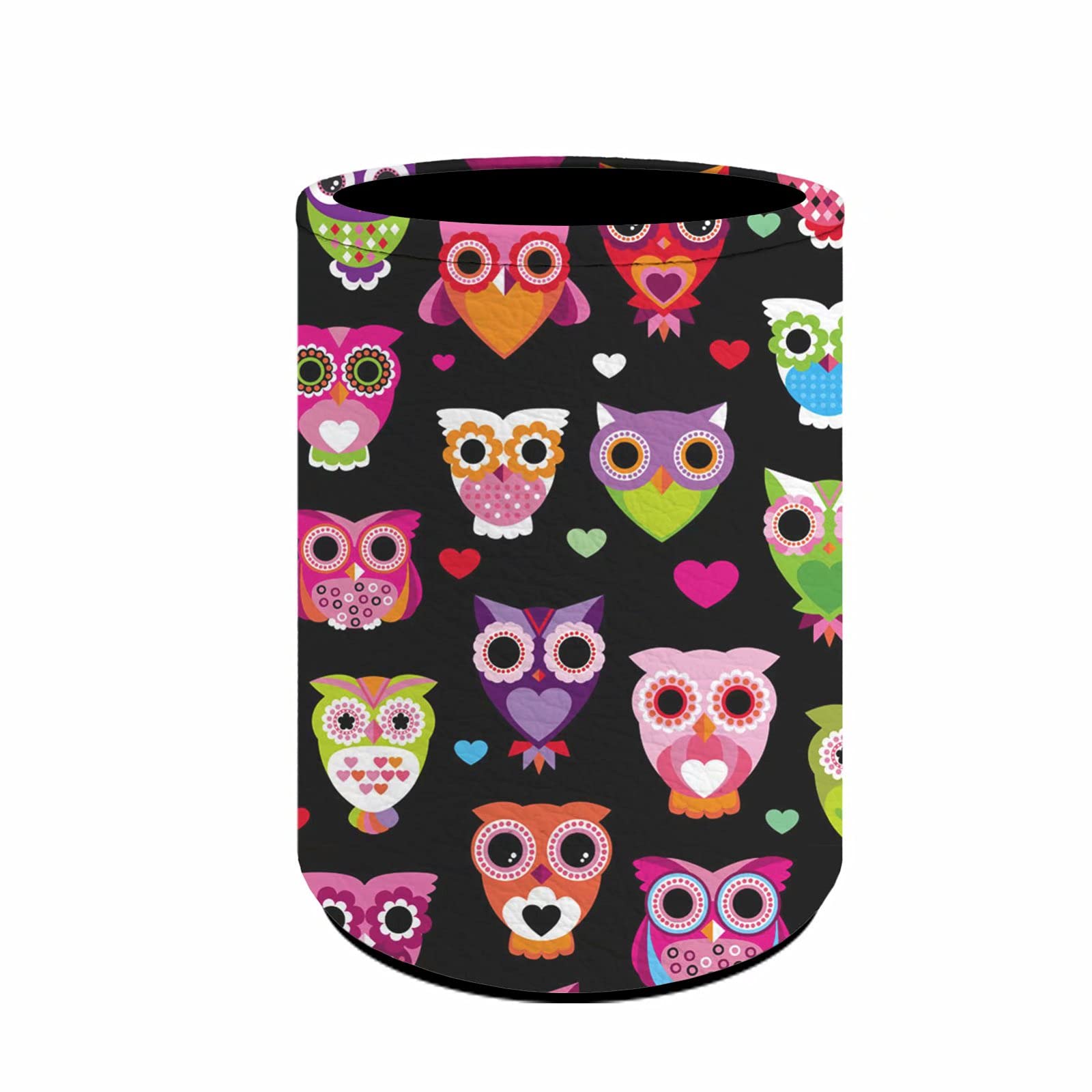 NETILGEN Colorful Owl Print Pencil Holders Girls Pen Organizer Desktop for Home Classroom Office,Pen Holder Cup Pot Women Ladies Makeup Brush Holder