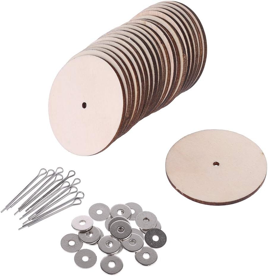 Thobu Children Toy-10 Sets Wood Joints Connectors for Handmade Bear Craft Children Kids Toy DIY Scrapbooking Manual Handicraft Accessories 45mm
