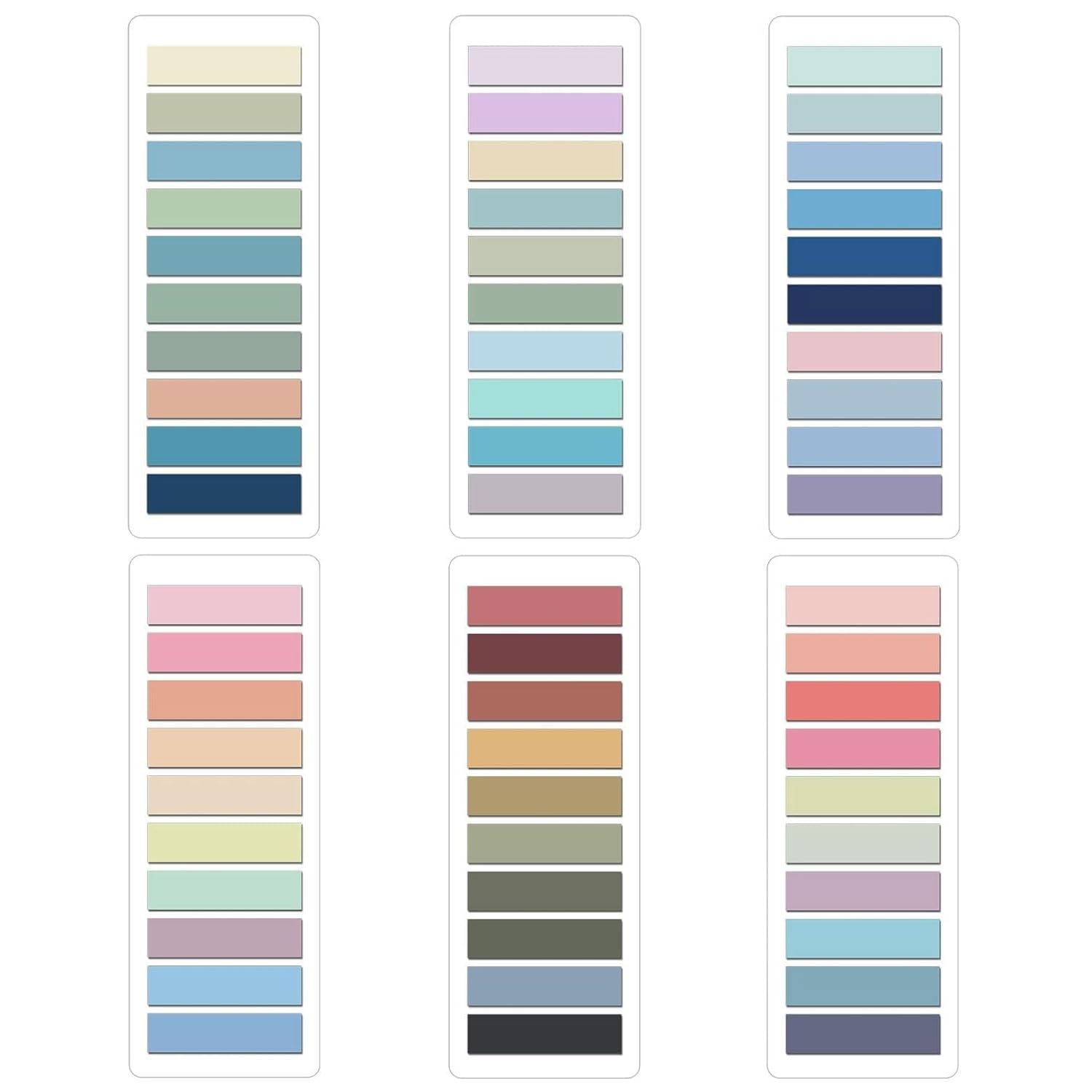 1200 Pcs Sticky Notes, 60 Colour Index Tabs, Index Tabs, Book Tabs, Notes Tabs, Annotation Tabs, Colored Page Markers Labels for Reading Notes, Notebook, Books, Classify Files