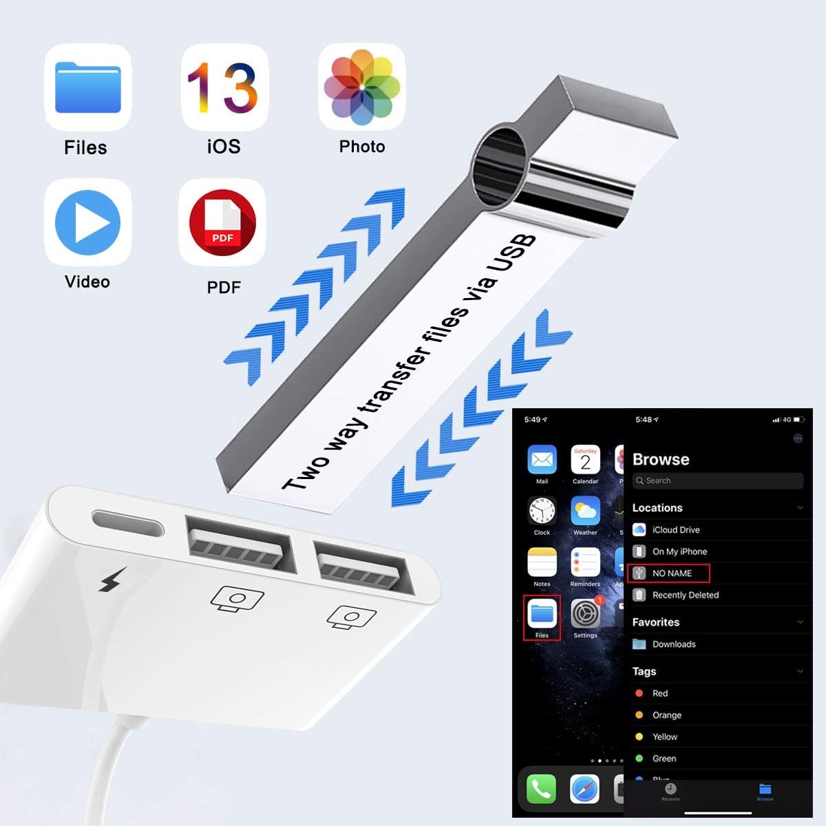 Amazon Co Jp I Phone Usb 変換アダプタ Otg For Ipad Usb 変換ケーブル Lightn Ing Usb 3カメラアダプタ 双方向データ転送 急速充電 キーボード Uディスク ハンドル 写真 ビデオ 転送 最新ios14 Phone12 11 11pro 11pro Max Xs Xs Max Xr 8 8plus 7 7plusなどに対応