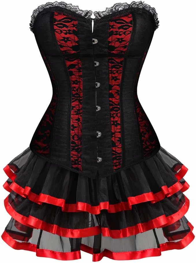 Corsetto Donna Sottoseno In Satin - Corpetto Elegante Regolabile Per Modellare - Foto 8