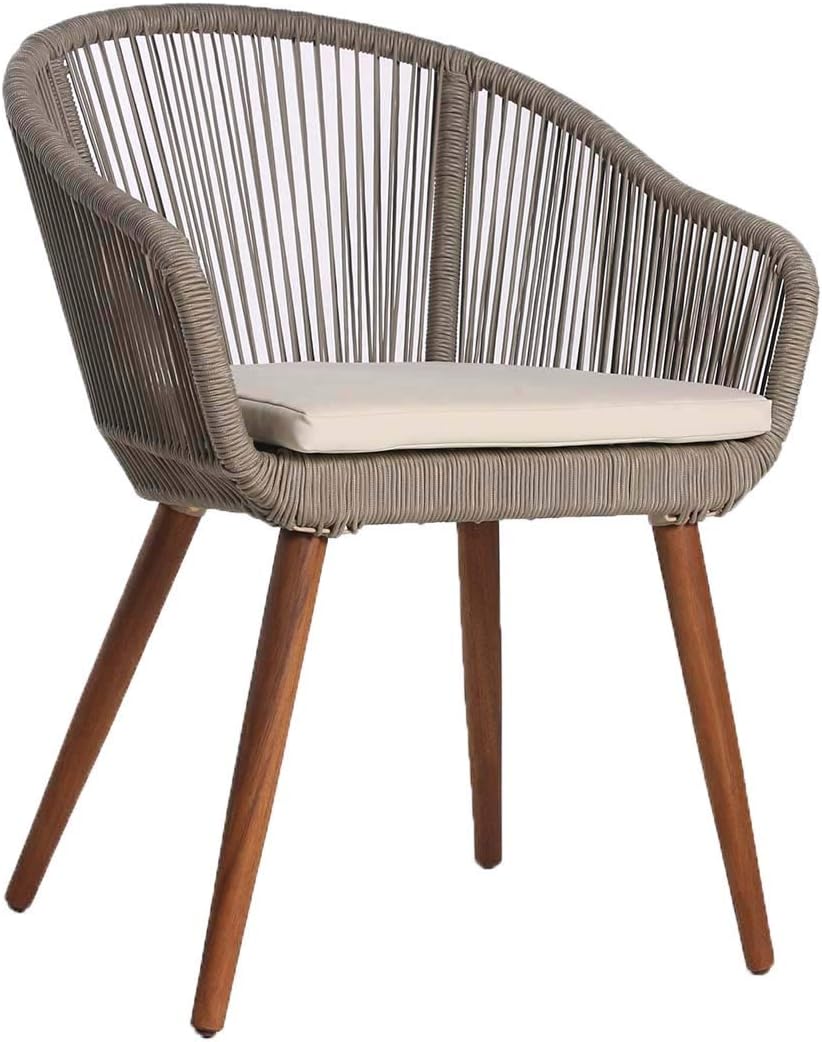 Outliv Gartenstuhl Lille Diningsessel Akazie Rope Gartensessel Outdoor Stuhl Sessel Garten Terrasse Balkon Amazon De Kuche Haushalt