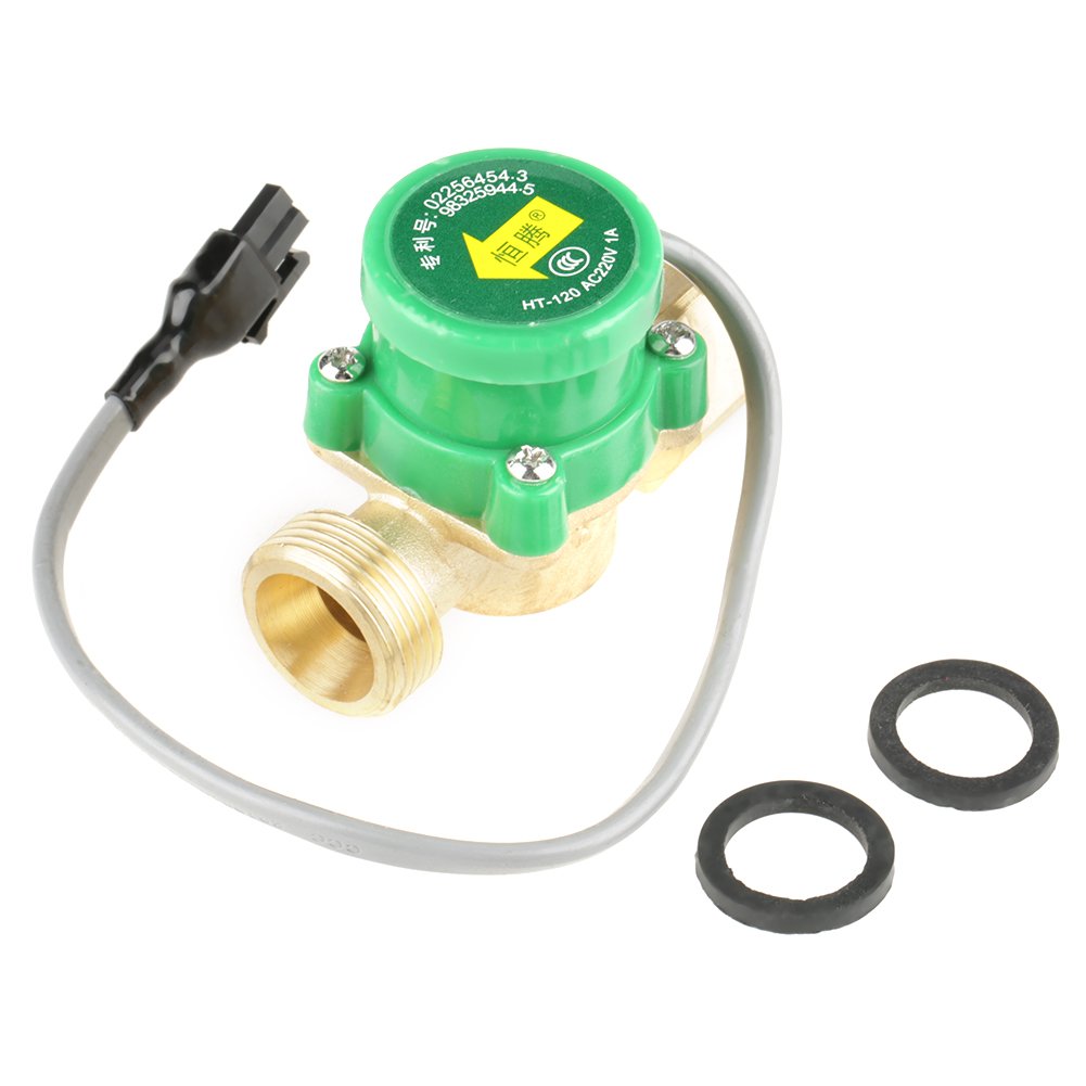 HT-120 AC220V 1A G3/4"-3/4" Thread Water Pump Flow Sensor Switch for Shower Flow Water Heater