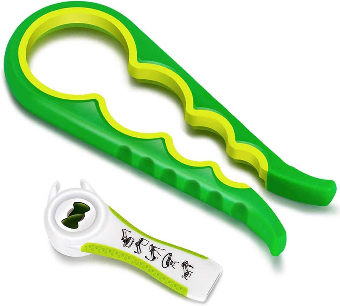 2 Stück Deckelöffner, Glasöffner, Multi-Funktions Dosenöffner und Flaschenöffner Sets für Küche Restaurant Bar Party mit Arbeitsersparnis