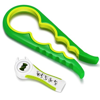 2 Stück Deckelöffner, Glasöffner, Multi-Funktions Dosenöffner und Flaschenöffner Sets für Küche Restaurant Bar Party mit Arbe