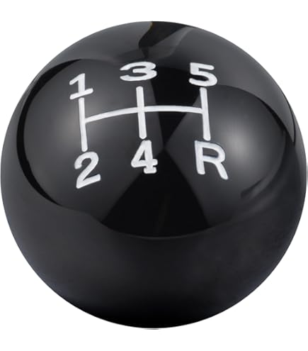 Hurst 1630025 White 5-Speed Replacement Shifter Knob, Shift