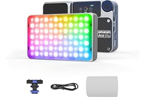 amaran RGB On Camera Lights,Mini LED Panel LED Video Lights Portable Photography Lighting Rechargeable Battery,APP Control (S