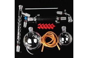 CHERISH XT New 1000ml, 13pcs Glass Distillation Apparatus, Vacuum Distillation Equipment, Chemistry Lab Glassware Kit