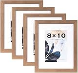 Scholar Tree Brown 10x8 Photo Frames Set of 4 Wooden MDF with Passepartout