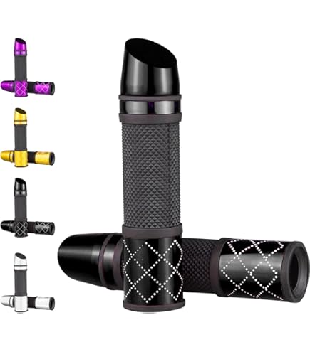 HiSport Universal Motorcycle Handlebar Grips - 7/8 Inch Non-Slip Comfort Grips For Most Bikes