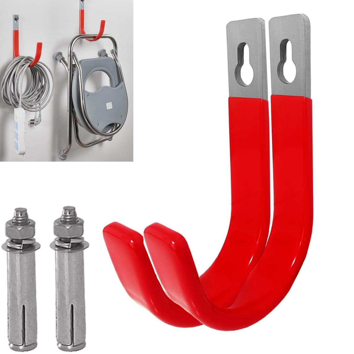 Photo 1 of ***MISSING PARTS***
AIYoo Heavy Duty Steel Garage Hooks,200 lbs Capacity,Large Metal Utility Storage Hook 2 Pack Garden Tool Organizer, Anti-Slip Wall Mount Hose Shed Shop Ladder Hanger J Hook