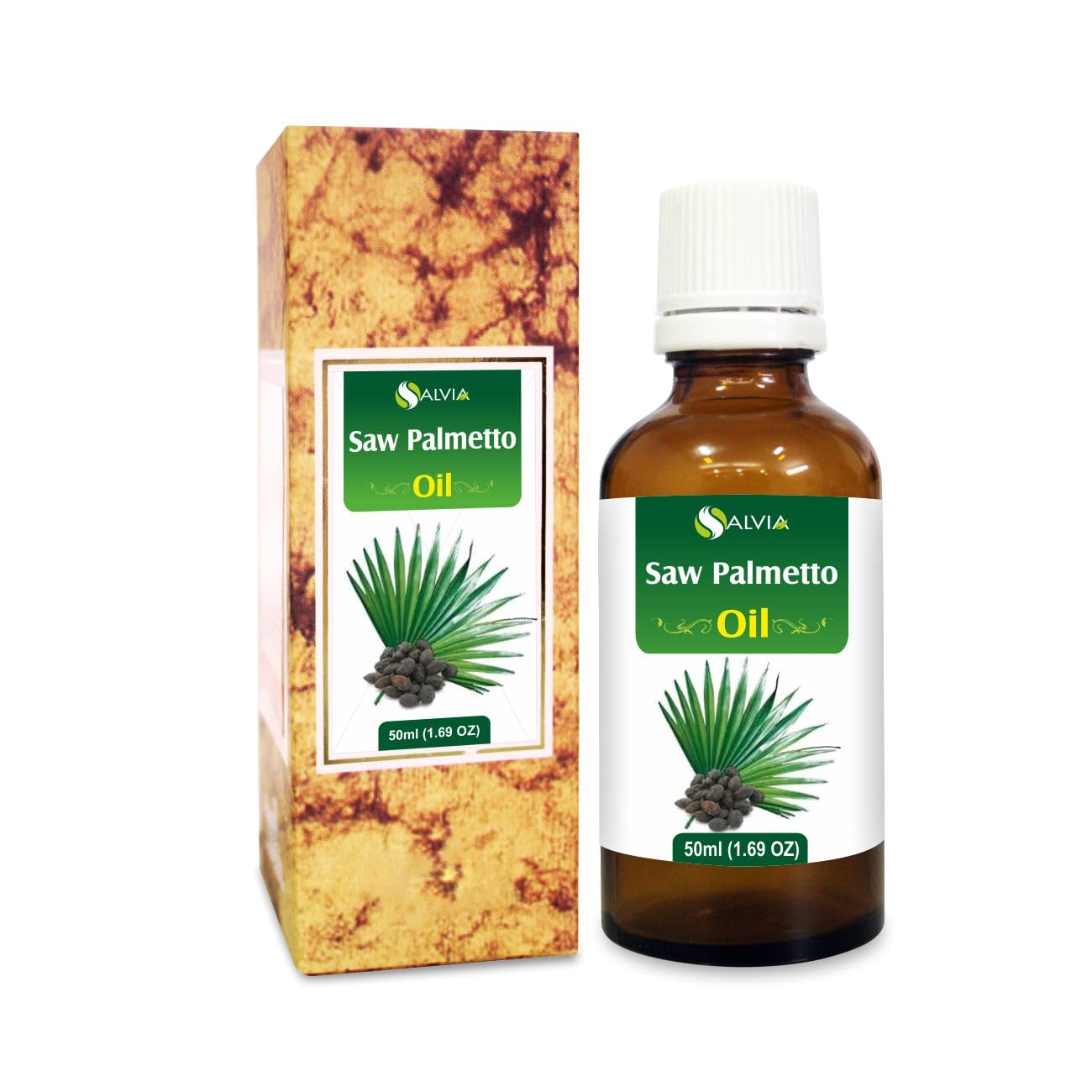 Saw Palmetto Oil (Serenoa Repens) | Pure and Natural Cold-Pressed Oil | Moisturize and Nourish Skin, Prevent Hair Loss| Used in Cream, Lotion, Shampoo, Serum, and Many Others - 50ML