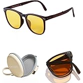 GIFIORE Folding Polarized Sunglasses for Women Men Foldable Driving Anti-glare Sun Glasses with Case,Ultralight 19g