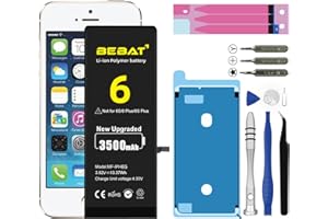 BEBAT Replacement for iPhone 6 Battery, 3500mAh High Capacity Li-ion Polymer Replacement Battery for Model A1586, A1589, A1549 with Professional Repair Tool Kits
