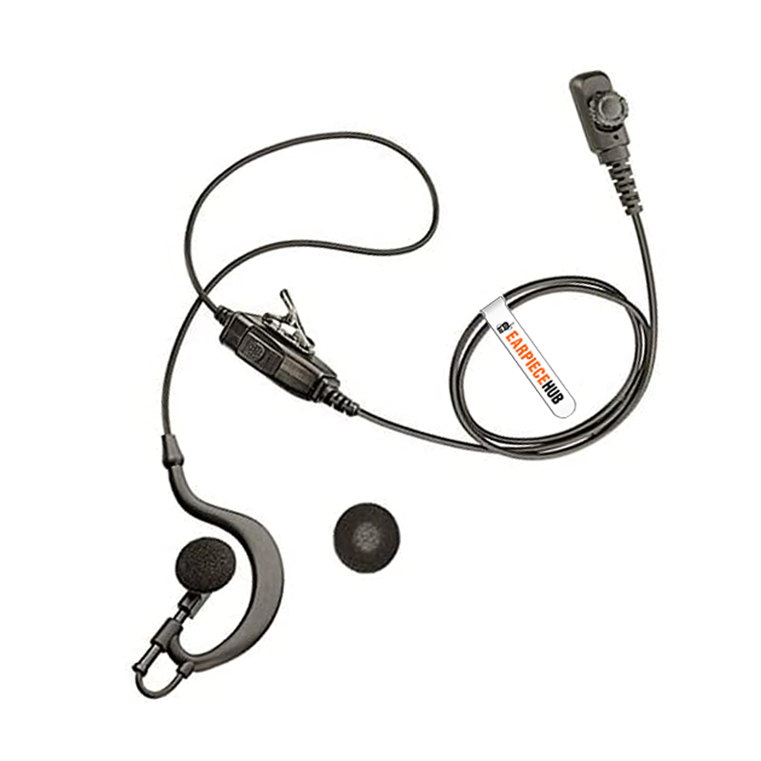 G-Shape Earpiece Headset with In-Line PTT Mic Compatible with Hytera HYT Two WAY Radio PD700, PD702, PD705, PD780, PD782, PD785, PT580H, PT-580
