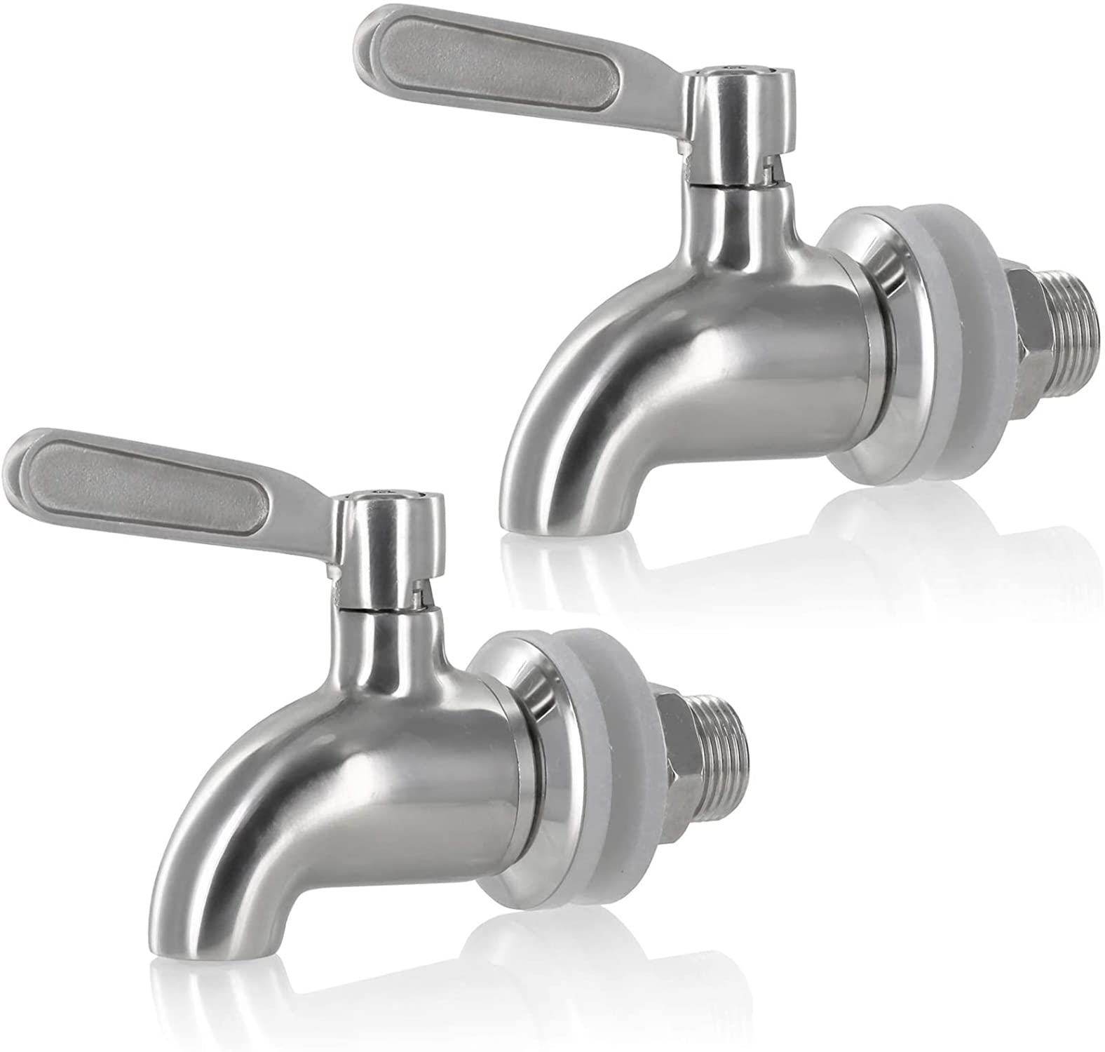 2-Pack 304 Stainless Steel Beverage Dispenser Spigot Replacement Juice Cold Drink Beer Wine Barrel Faucet