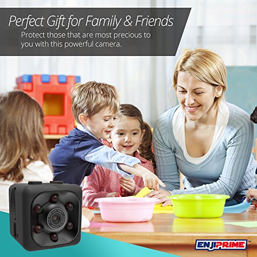 Mini Wireless Camera Action cop Cam - Cameras for Indoor or Outdoor Surveillance, Home Office or Car Video Recorder with 1080p HD Recording and Night Vision - 1 Cubic Inch