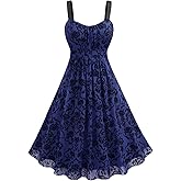 ROSE GAL Rosegal Women Plus Size Gothic Dress Layered Ruched Mesh Backless Dress