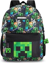 Minecraft Steve & Creeper Multicolour Backpack Graphic Print School Bag