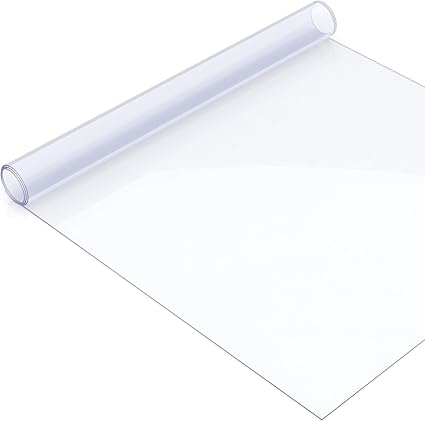 Vueuo Nappe Transparente Protection,Toile Cirée Transparente Mat Nappe Plastique Transparente
