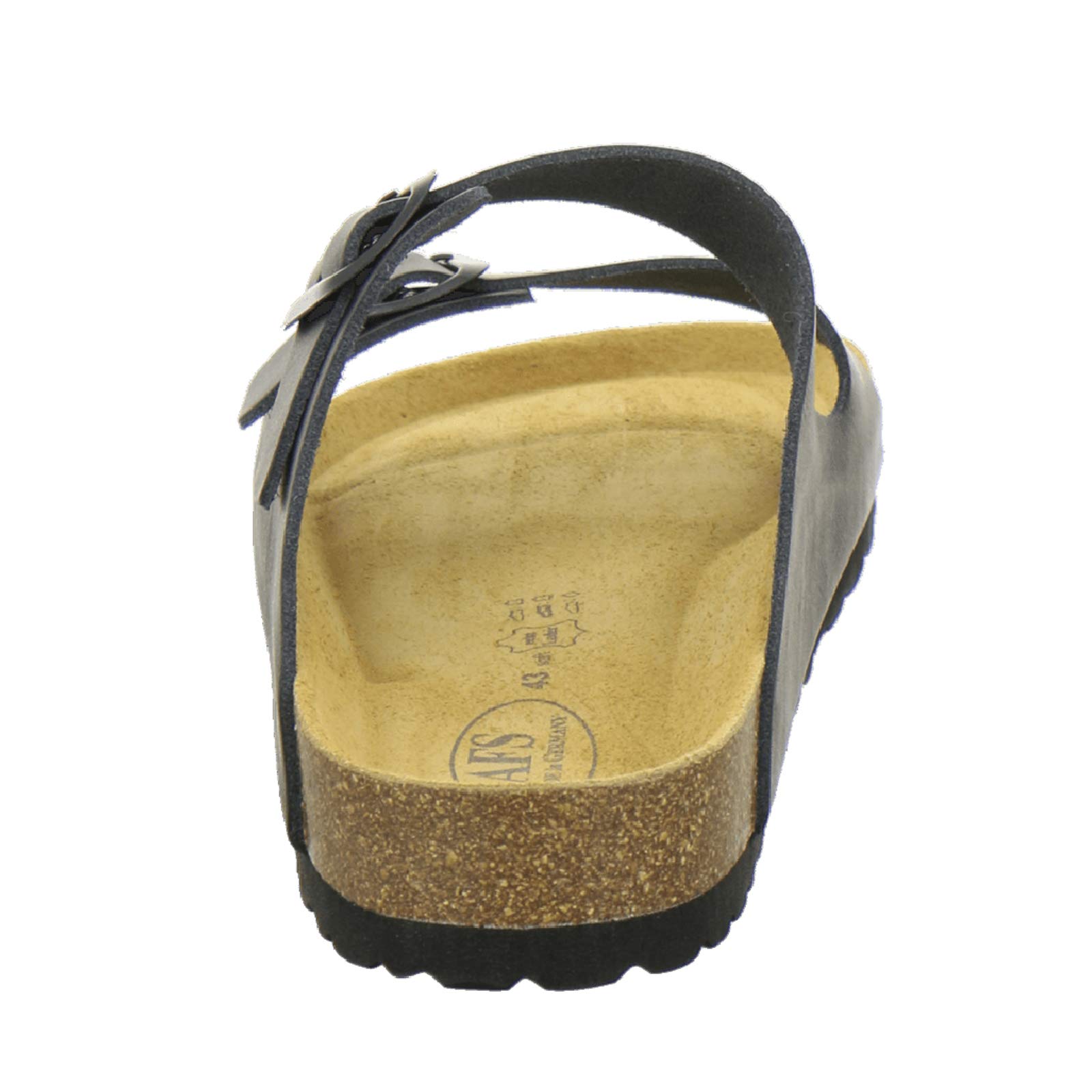 AFS-Schuhe 3100 Bequeme Pantoletten für Herren Leder, Hausschuhe Freizeitschuhe, Made in Germany (43 EU, Schwarz) 7