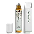benatu Cedar Wood Perfume Oil Roll On for Men, Alcohol Free Eau de Parfum, Travel Size Essential Oil Body Fragrance, Concentrated Warm Woody Scent, 10 ml