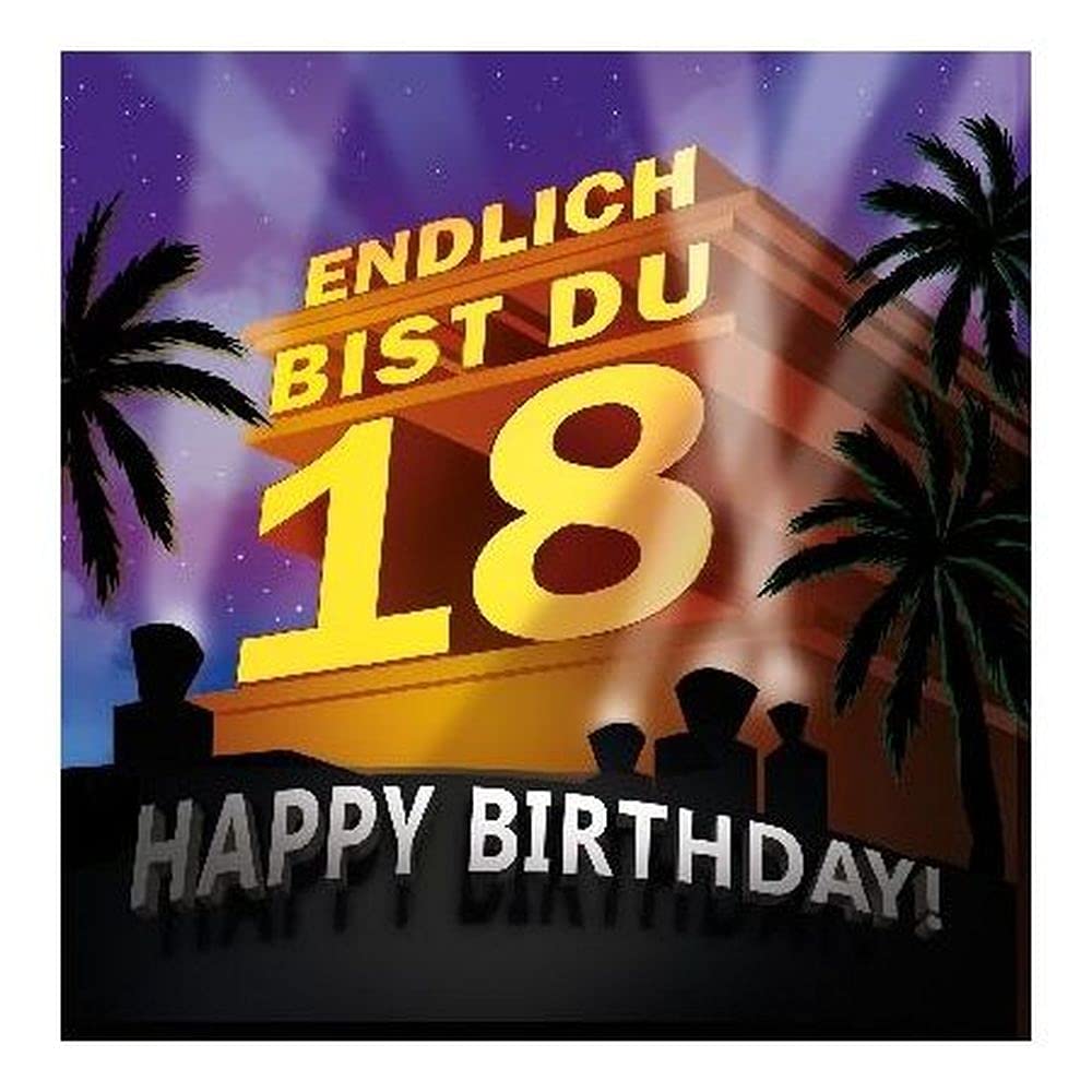 Depesche 5326.001 Greetings Card with 3D Motif 18th Birthday Multi-Coloured