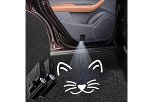 LMZLJZ 2PCS No Fade Cat Car Door Lights Logo Projector LED Shadow Light Welcome Lamp,Car Accessories for Cat Lovers Gifts,Suitable for All Brands Vehicles Motorcycle
