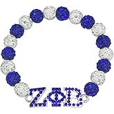 MKISWIN ZPB Bracelet for Women ZPB Sorority Gift Greek Sorority Bracelet Rhinestone Paraphernalia Jewelry 1920 Finer Women Gift for Soror Sisterhood