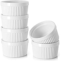 DOWAN 8 oz Ramekins - Ramekins for Creme Brulee Porcelain Ramekins Oven Safe, Classic Style Ramekins for Baking Souffle Ramek