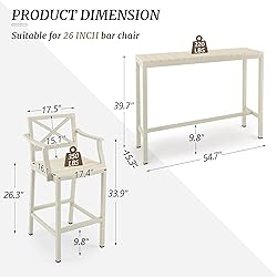 Cozyman Outdoor Bar Height Table and Chairs Set, 3