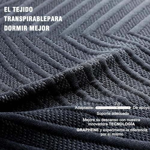 LOKOOY Colchón de Memory Foam 28cm, Colchones Matrimoniales con Gel de Enfriamiento, Colchon Firmeza Media en Caja, Alivio de Presión, Sin Fibra de Vidrio (Matrimonial)