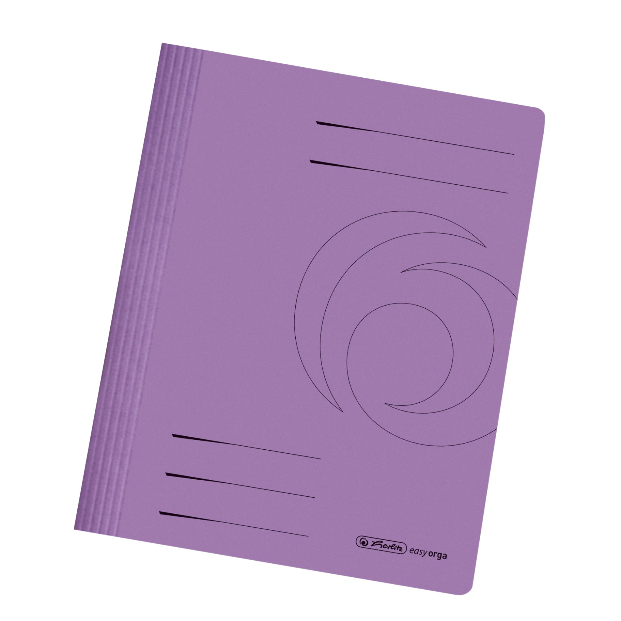 Herlitz A4 Manilla Folded Flat File - Violet (Pack of 10)