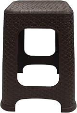 Easy Shopping Rattan Stackable Stool Step Stool Indoor Outdoor Brown view 4