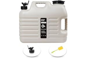 COOZMENT 6.4 Gallon(24L) Portable Water Containers with Spigot, BPA Free Water Jug, Beige Water Tank, Multifunction Water Storage Containers for Camping Outdoor Hiking,Emergency Stroage