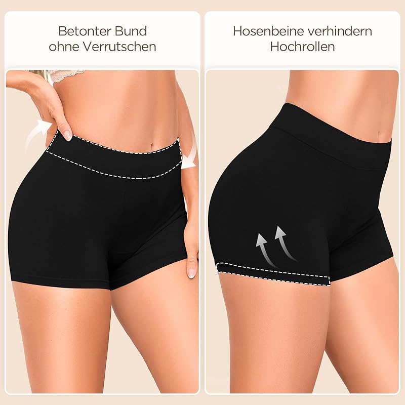 Caleçon Femme, Large Ceinture Extensible, Coupe 3D Enveloppante